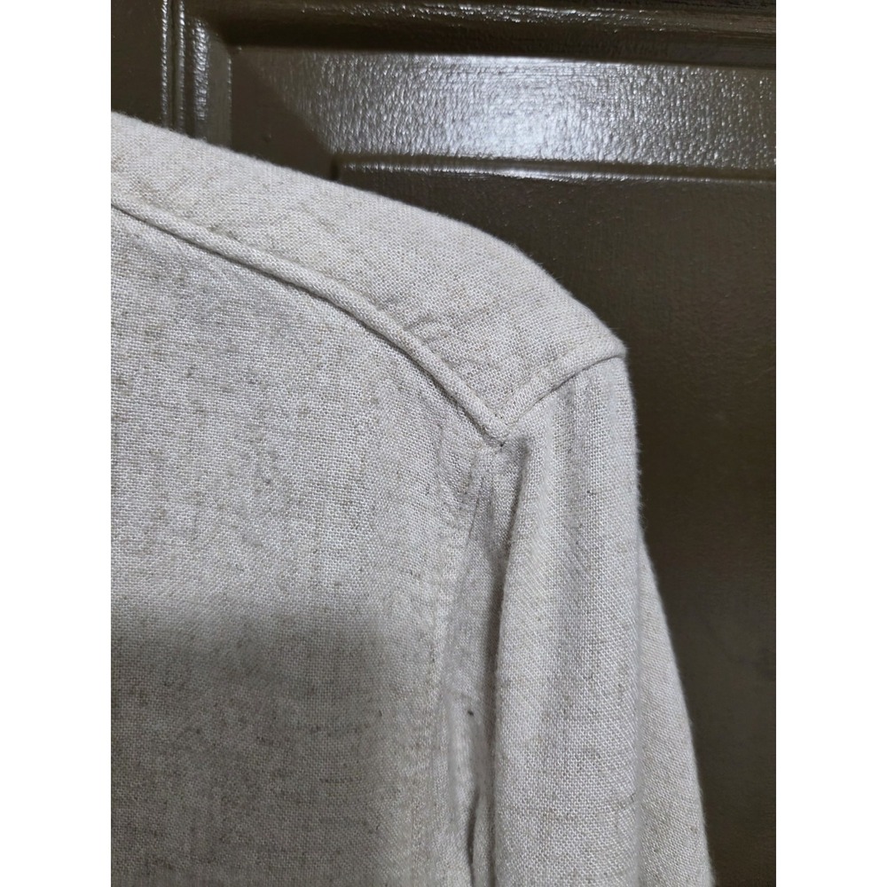 Abercrombie & Fitch Womens Large Boyfriend Button Front Shirt Linen Blend Casual - Picture 6 of 12